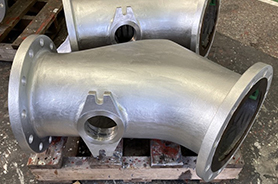 フライアッシュ輸送管 ハンドホール付き段付きエルボ